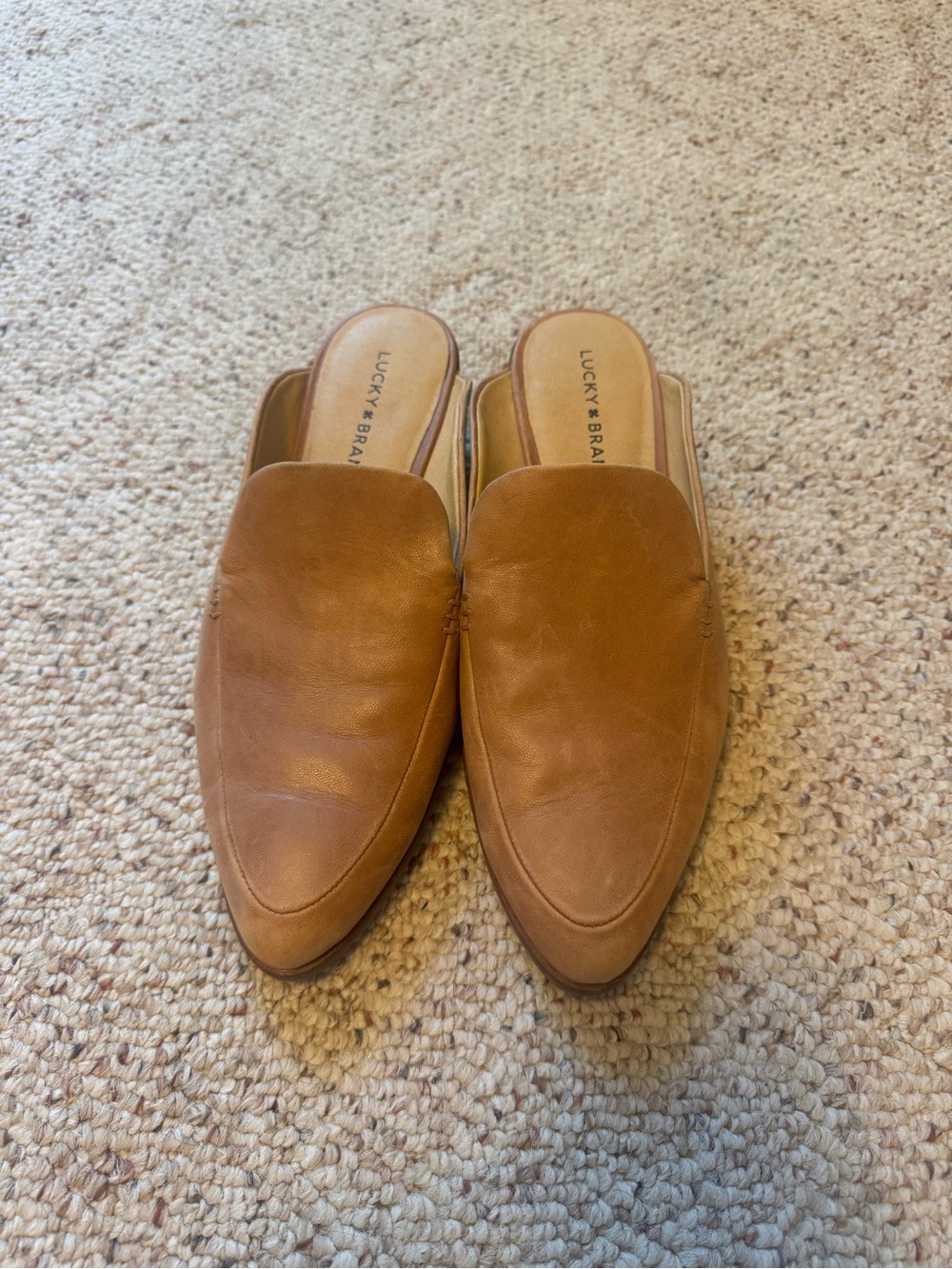 Lucky Brand Women’s Brown Leather Slip-On Loafers